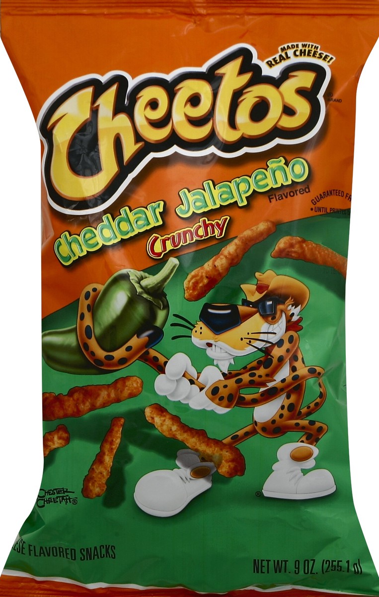 slide 4 of 5, Cheetos Cheddar Jalapeno Crunchy Cheese Flavored Snacks, 9 oz