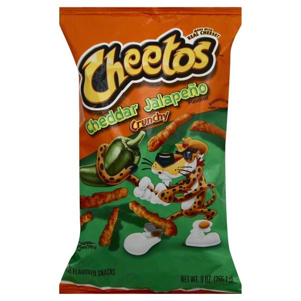 slide 1 of 5, Cheetos Cheddar Jalapeno Crunchy Cheese Flavored Snacks, 9 oz