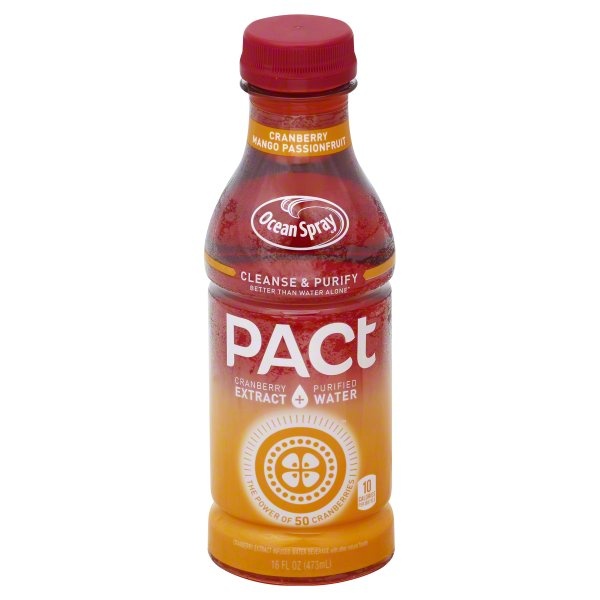 slide 1 of 1, PACt Cranberry Mango Passionfruit Infused Water, 16 fl oz