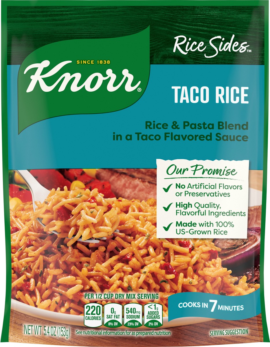 slide 2 of 3, Knorr Rice Sides Taco Rice, 5.4 oz, 5.4 oz