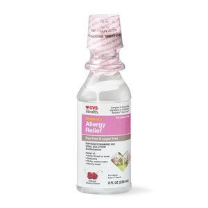 slide 1 of 1, CVS Health Children's Allergy Relief Liquid Medication, Cherry, 8 Oz, 1 ct