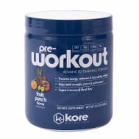 slide 1 of 1, Kore Nutrition Fruit Punch Preworkout Supplement, 10.2 oz