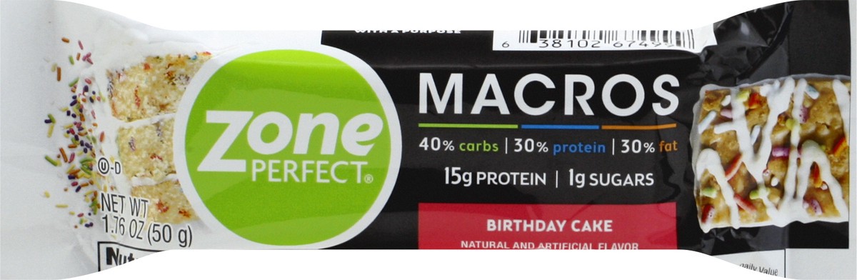 slide 10 of 12, Zone Perfect Macros Bar 1.76 oz, 1.76 oz