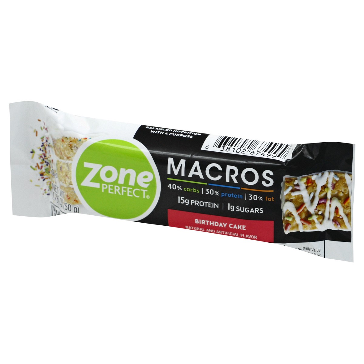 slide 6 of 12, Zone Perfect Macros Bar 1.76 oz, 1.76 oz