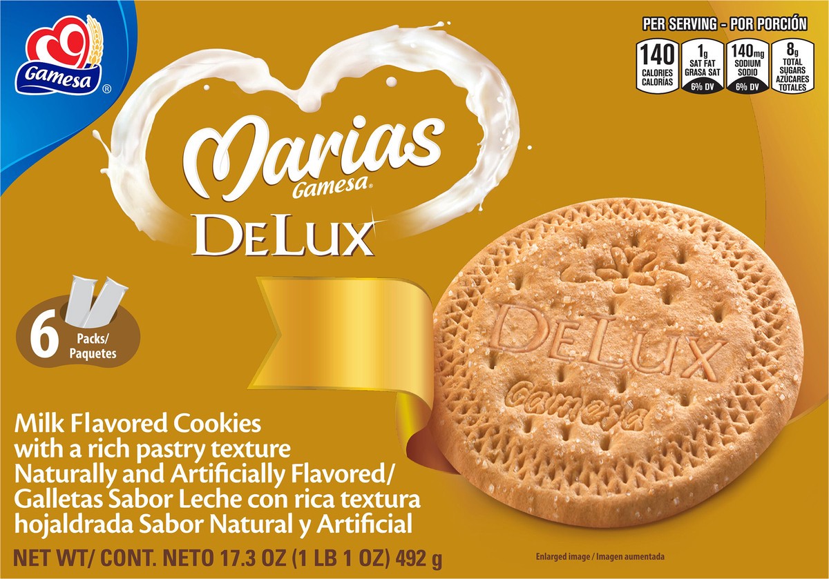 slide 11 of 11, Gamesa Delux By Marias Vanilla Cookies (6 - 2.89 Ounce) 17.3 Ounce 6 Pack Plastic Bags, 6 ct