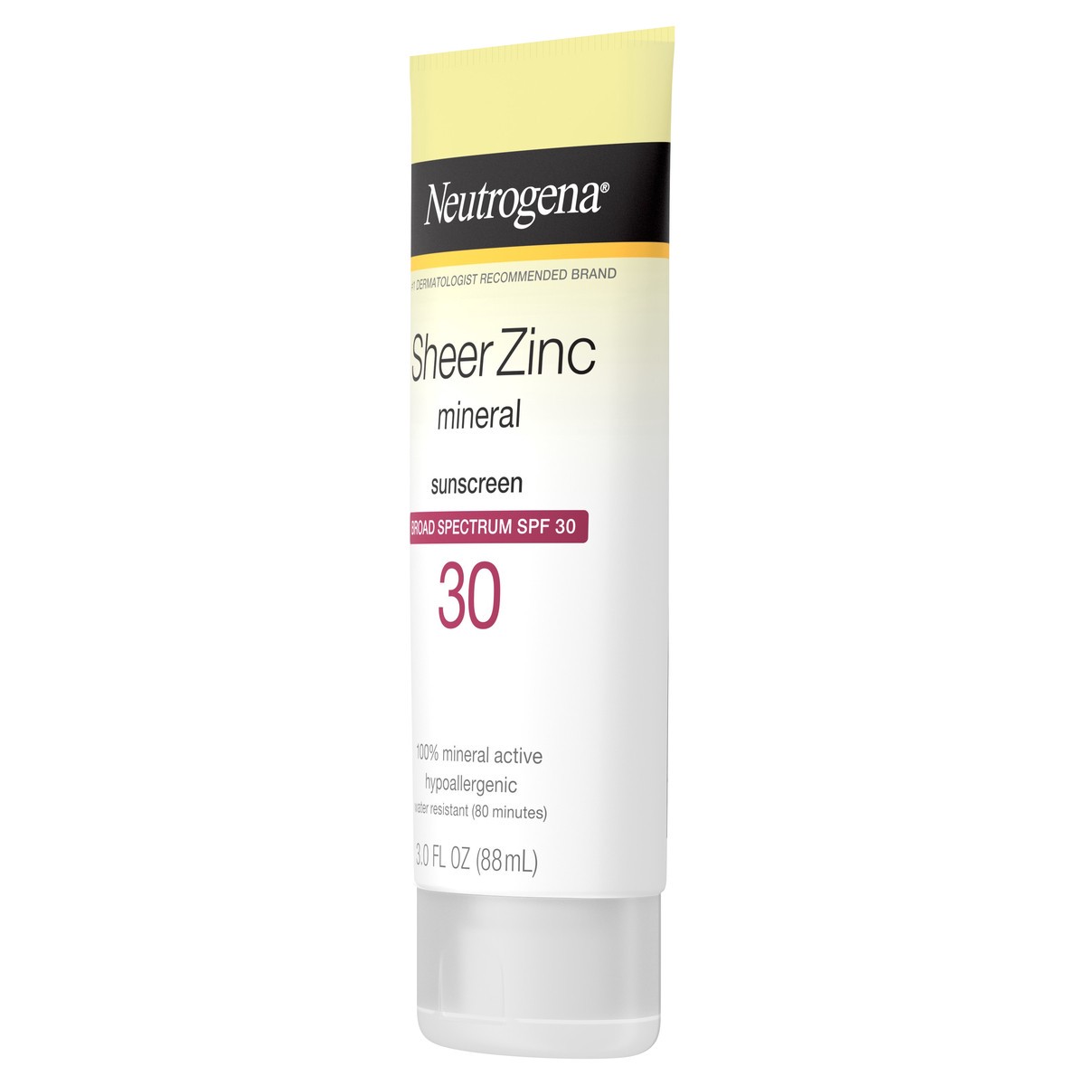 slide 5 of 9, Neutrogena Sheer Zinc Dry-Touch Sunscreen SPF 30, 3 fl oz