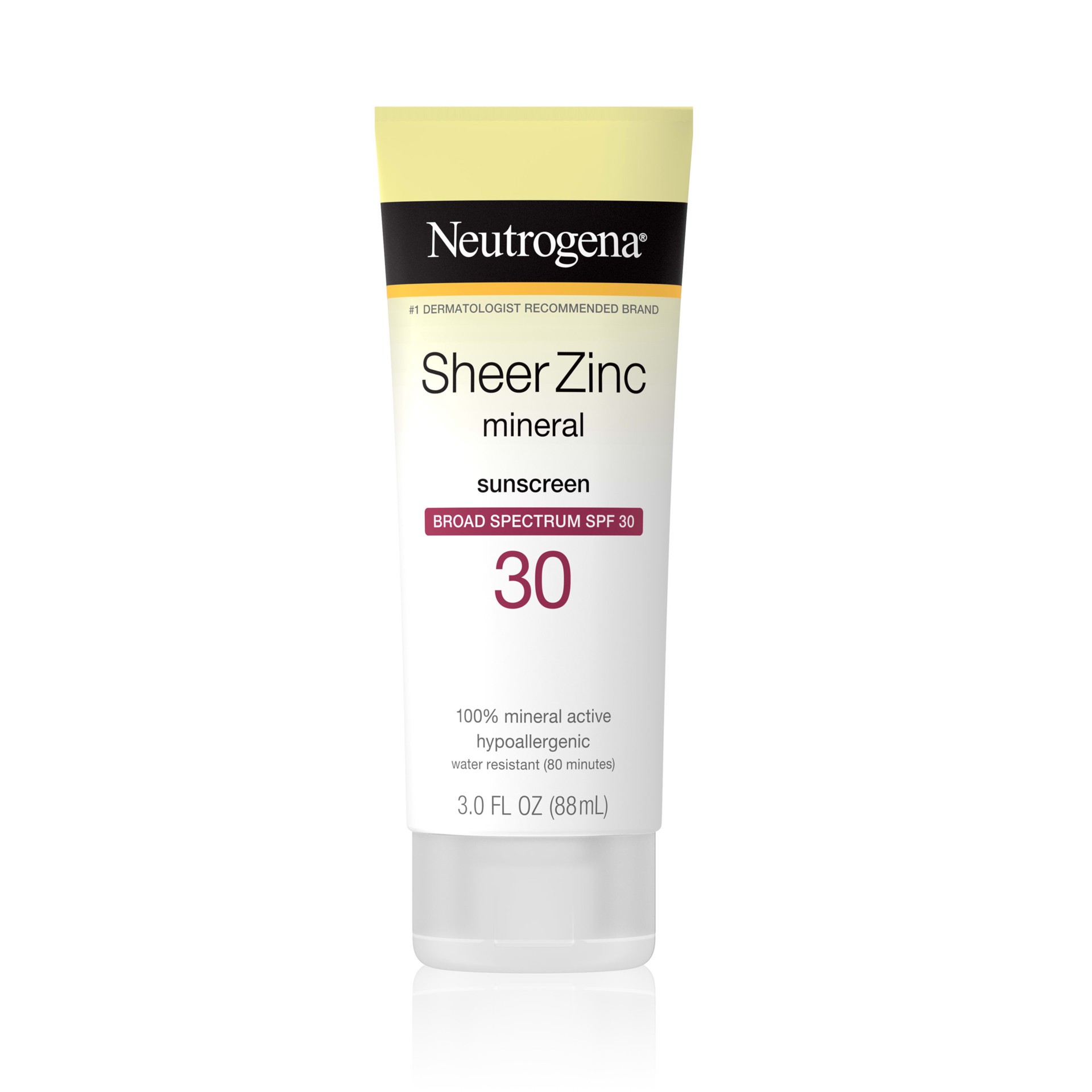 slide 1 of 9, Neutrogena Sheer Zinc Dry-Touch Sunscreen SPF 30, 3 fl oz