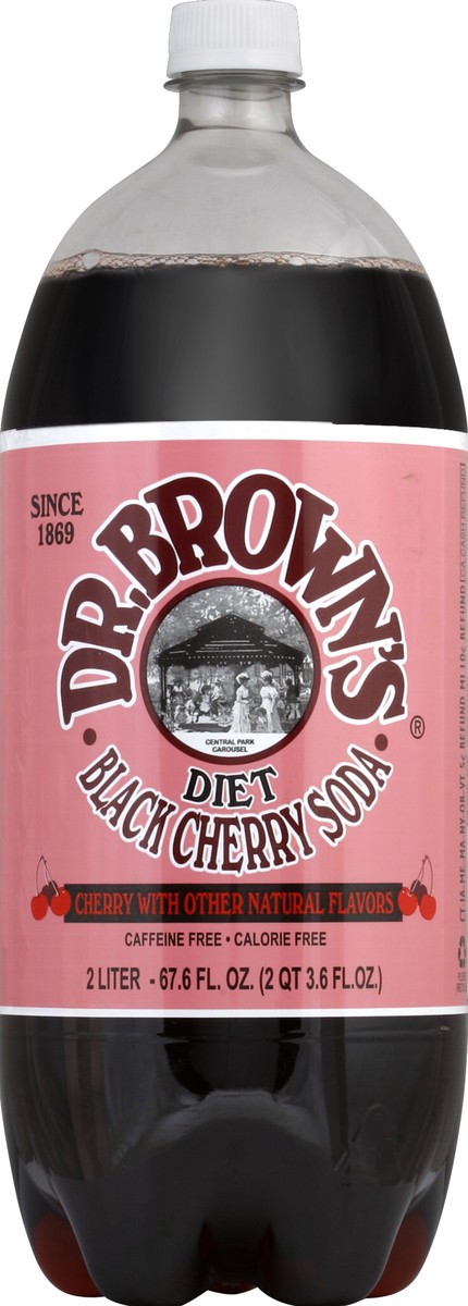 slide 4 of 4, Dr. Brown's Diet Black Cherry Soda - 2 liter, 2 liter