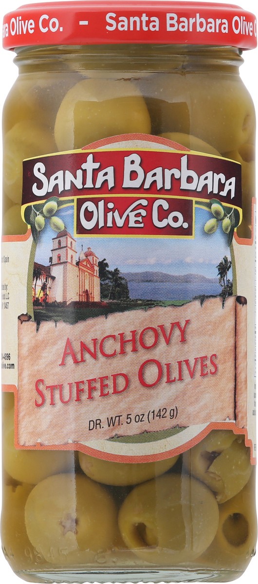 slide 8 of 14, Santa Barbara Olive Co. Anchovy Stuffed Olives, 5 oz