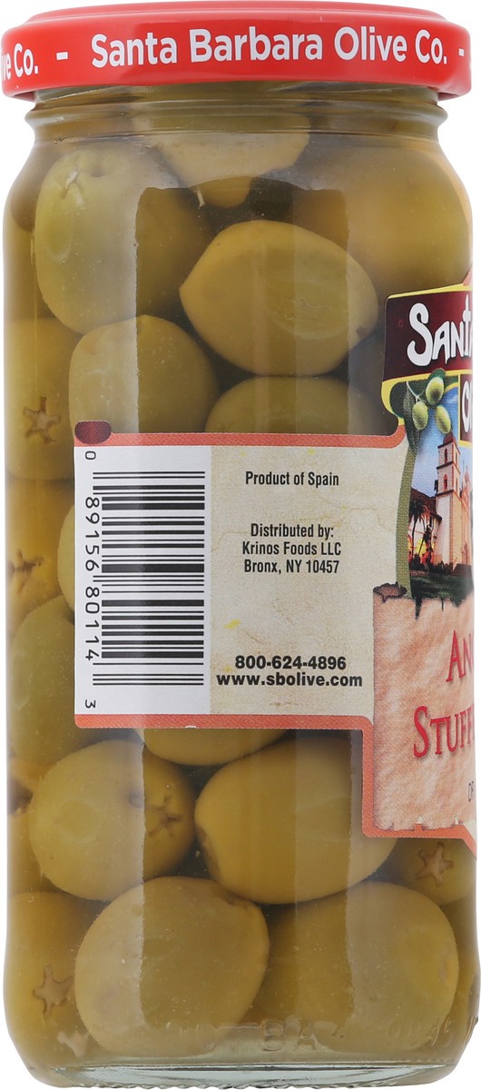 slide 7 of 14, Santa Barbara Olive Co. Anchovy Stuffed Olives, 5 oz