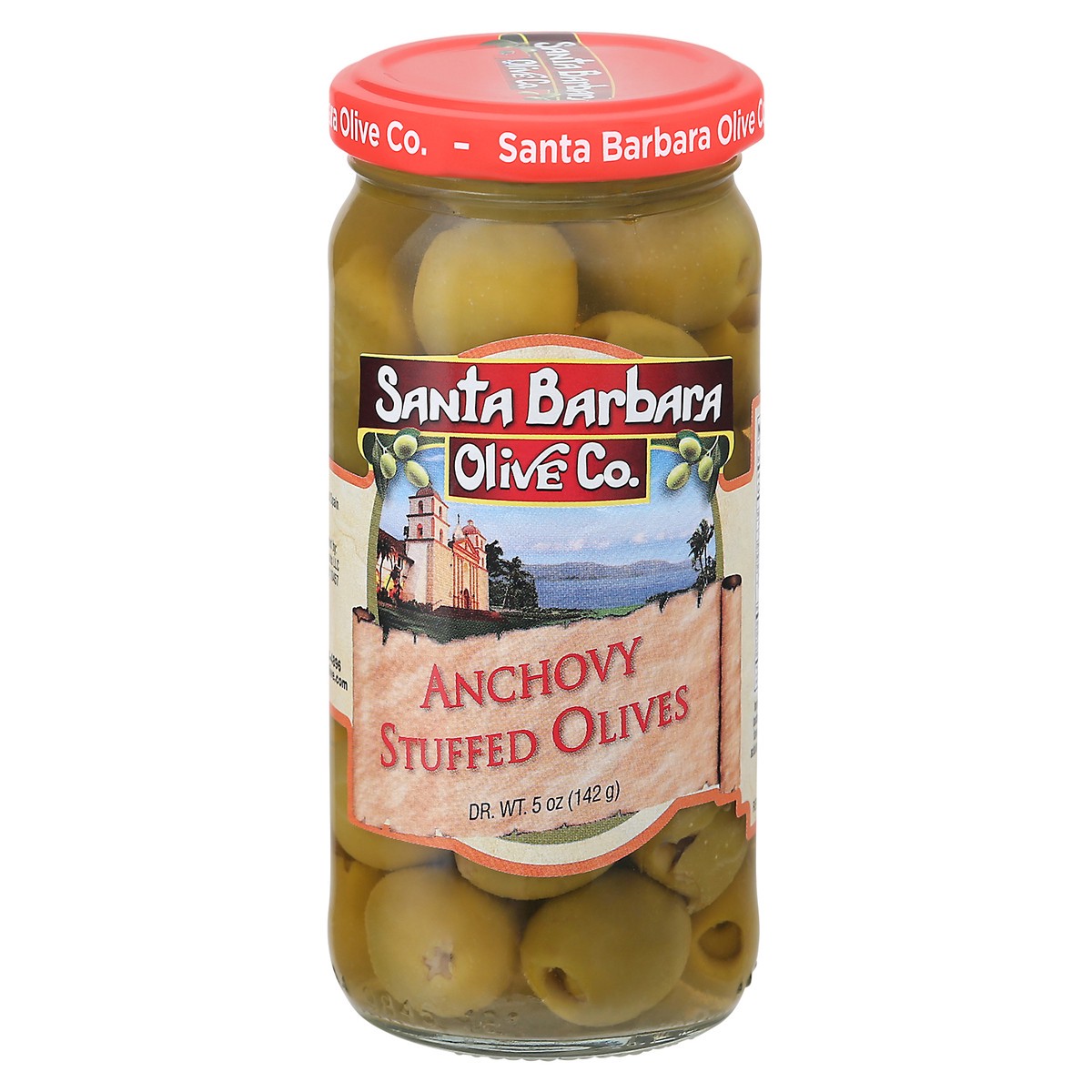 slide 9 of 14, Santa Barbara Olive Co. Anchovy Stuffed Olives, 5 oz