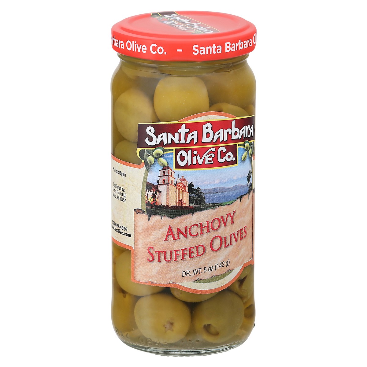 slide 13 of 14, Santa Barbara Olive Co. Anchovy Stuffed Olives, 5 oz