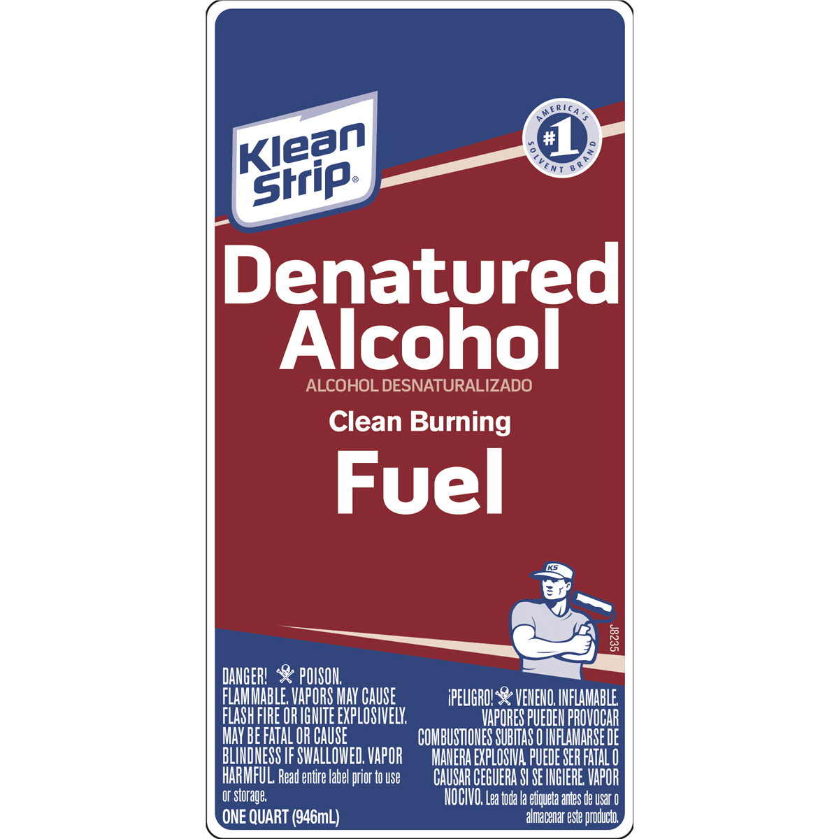 slide 2 of 5, Klean Strip Denatured Alcohol, 1 qt