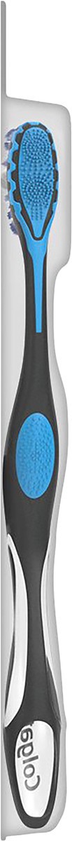 slide 5 of 7, Colgate 360° Advanced Floss-Tip Bristles Toothbrush, Medium, 1 ct