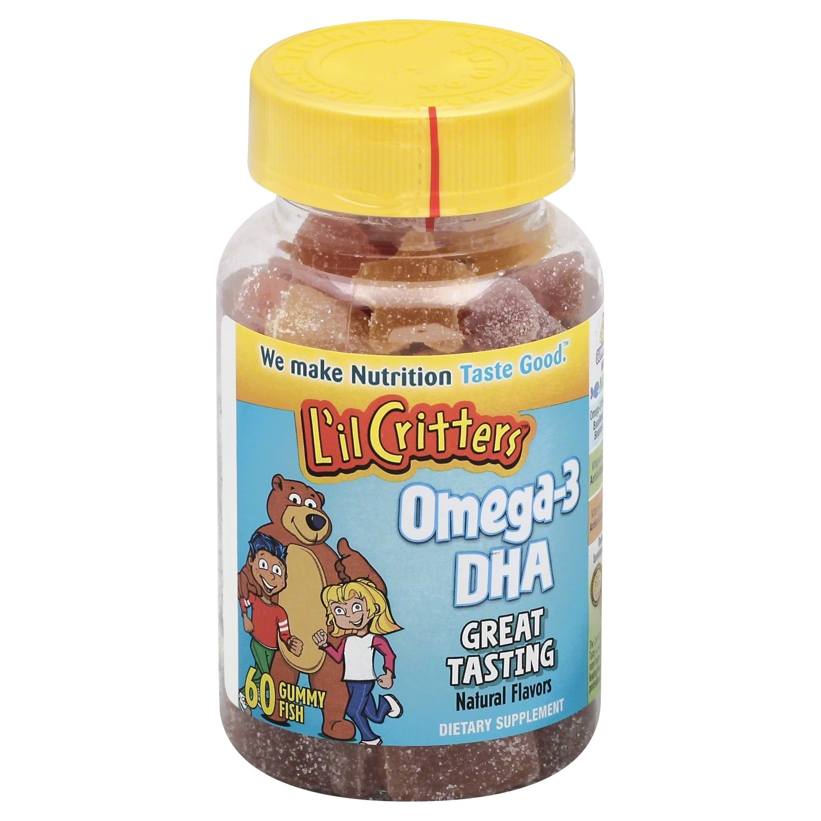 slide 1 of 4, L'il Critters Omega-3 Dietary Supplement Gummies, 60 ct