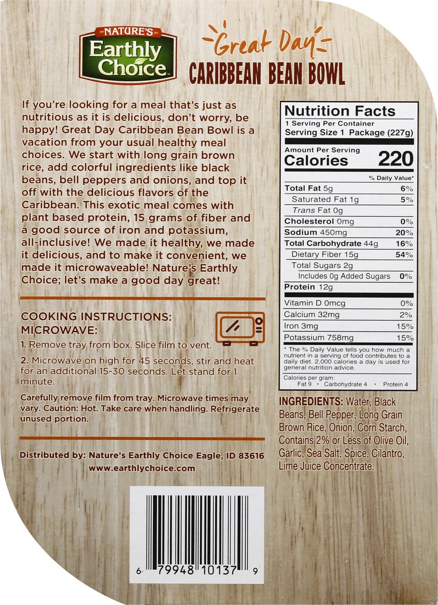 slide 2 of 12, Nature's Earthly Choice Caribbean Bean Bowl 8 oz, 8 oz