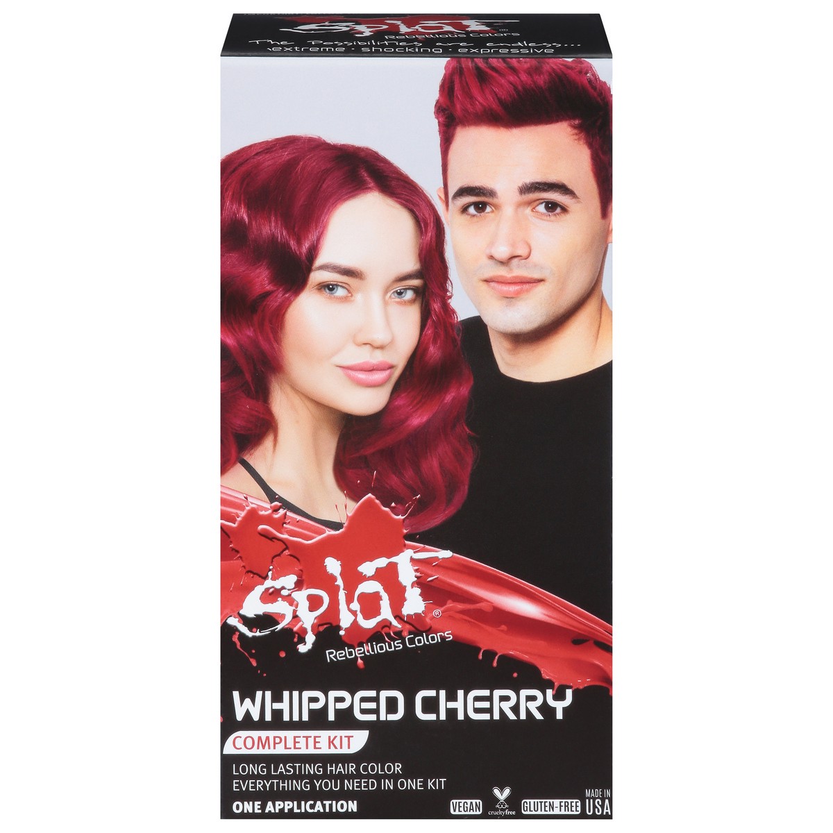 slide 8 of 13, Splat Rebellious Colors Whipped Cherry Complete Kit Hair Color 1 ea, 1 ct