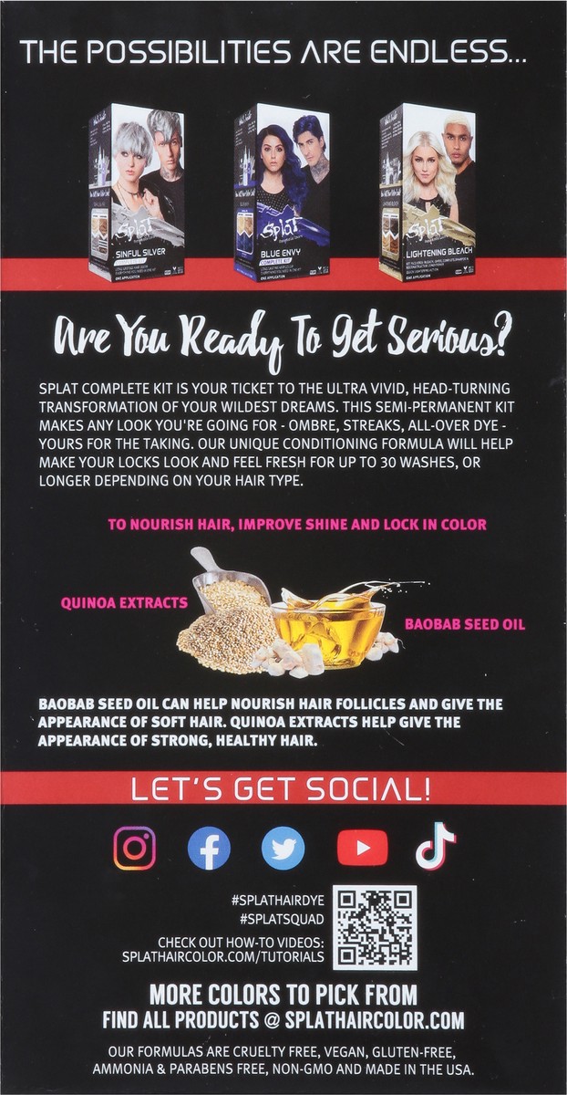 slide 11 of 13, Splat Rebellious Colors Whipped Cherry Complete Kit Hair Color 1 ea, 1 ct