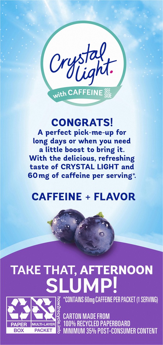 slide 2 of 9, Crystal Lite Grape Powdered Drink Mix With Caffeine - 1.1 oz, 10 ct; 0.11 oz