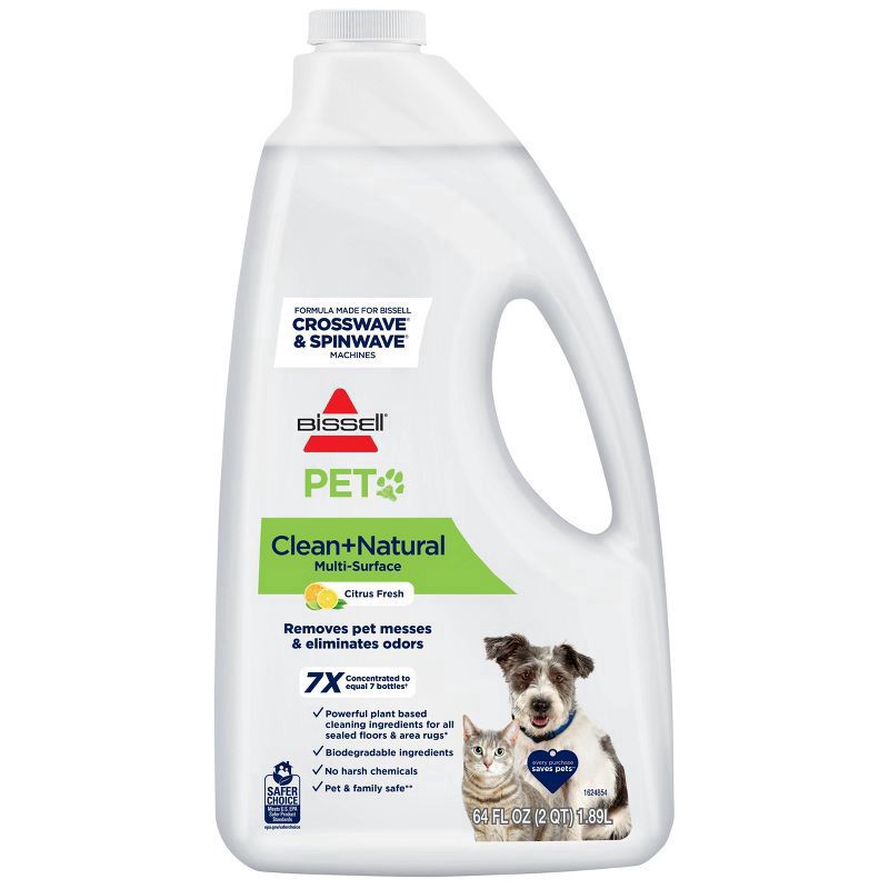 slide 1 of 6, BISSELL(R) Clean & Natural Multi-Surface Pet Formula, 64 oz
