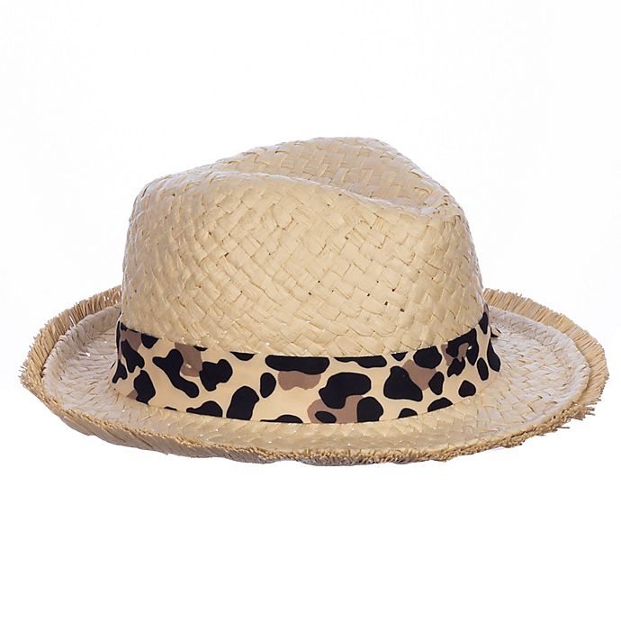 slide 3 of 4, Nolan Originals Toddler Bow Trim Fedora - Leopard, 1 ct