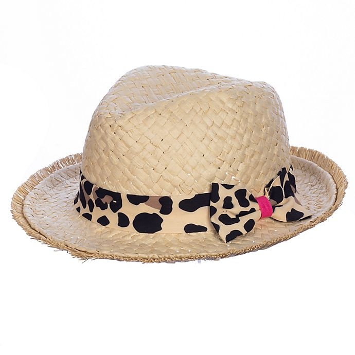 slide 1 of 4, Nolan Originals Toddler Bow Trim Fedora - Leopard, 1 ct