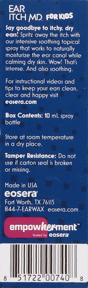 slide 9 of 13, Ear Itch MD For Kids Intensive Soothing Spray 0.34 fl oz, 0.34 fl oz