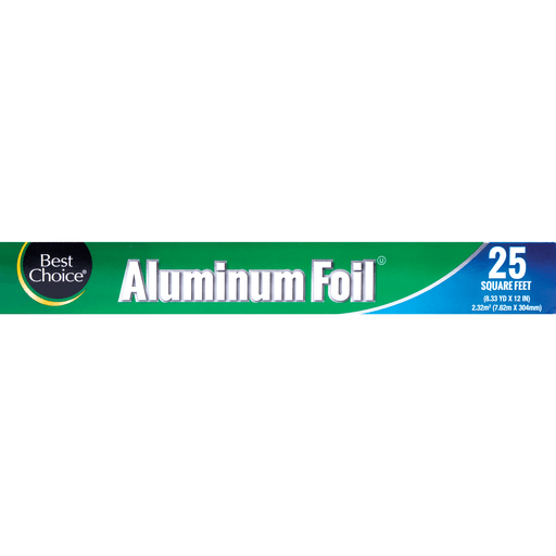 slide 1 of 1, Best Choice Aluminum Foil, 25 sq ft