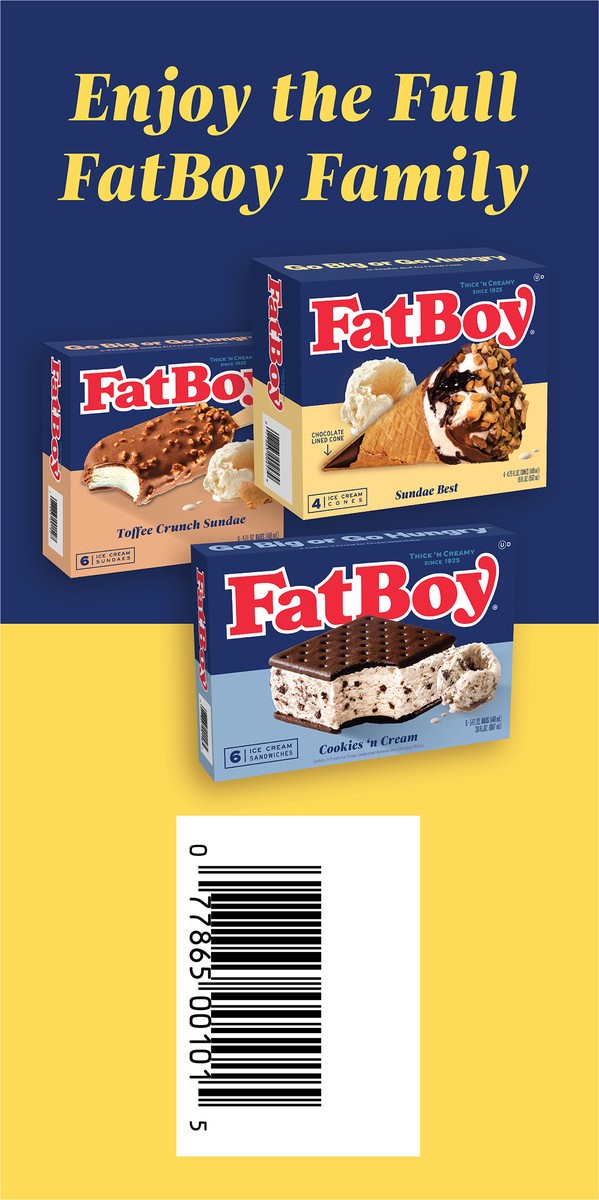 slide 5 of 7, Fat Boy FatBoy Ice Cream Sandwich - 12-4.5 Oz, 54 oz