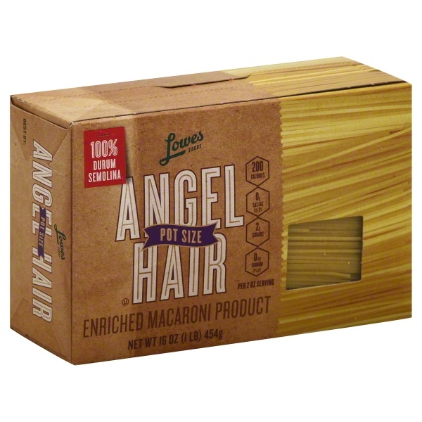 slide 1 of 1, Lowes Foods Angel Hair Pot Size, 16 oz