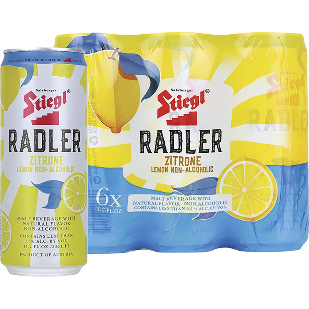 slide 1 of 1, Stiegl N/a Zitrone Radler, 6 ct; 11.2 oz