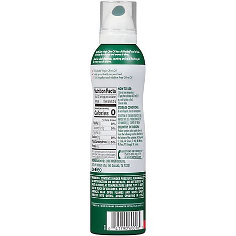 slide 1 of 1, Bertolli Olive Oil Spray Extra Virgin Rich Taste - 5 Fl. Oz., 5 fl oz