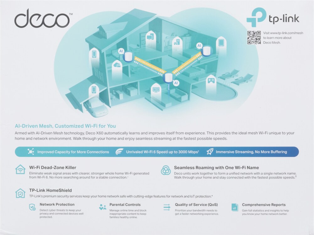 slide 3 of 3, Tp-Link Deco X60, 3 ct
