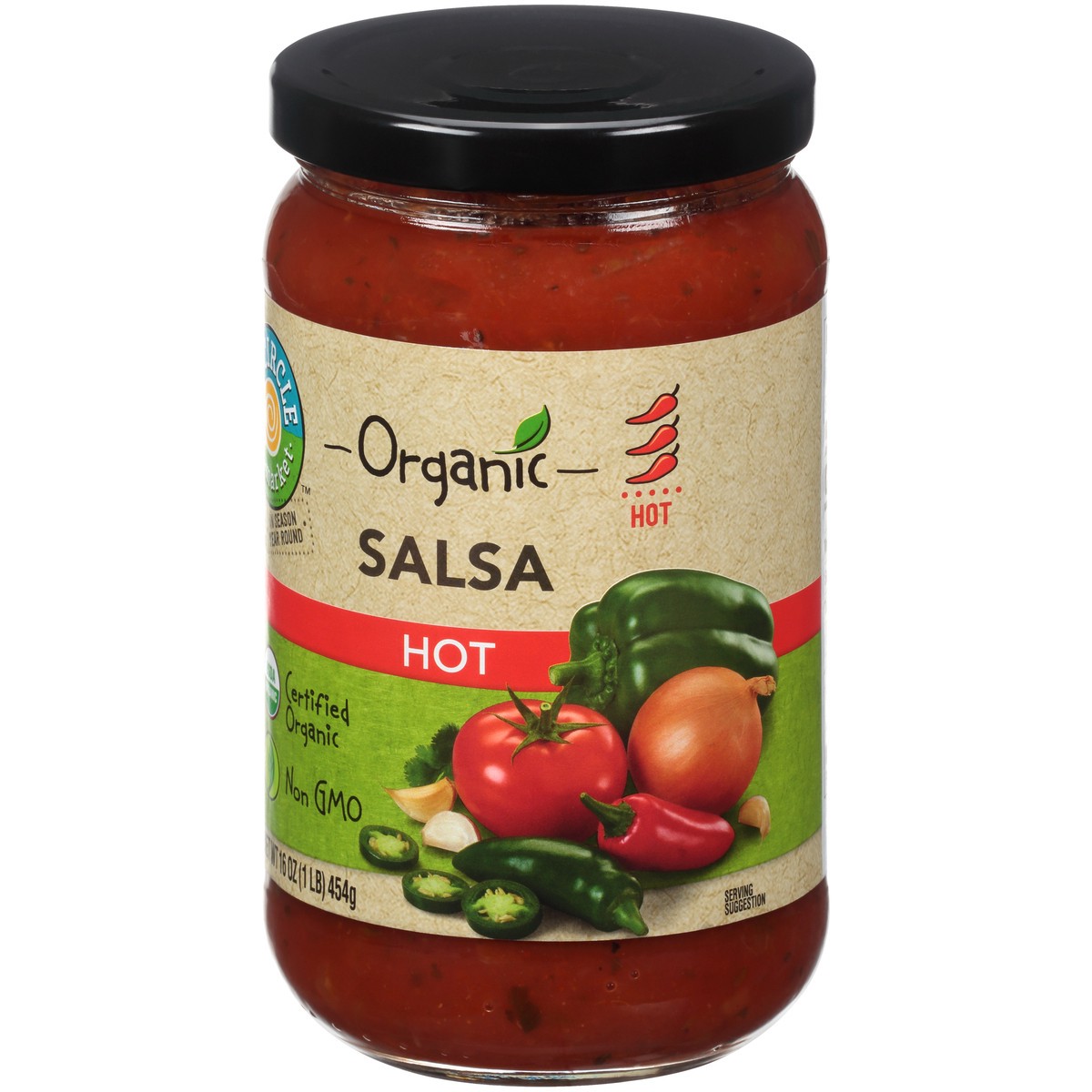 slide 3 of 15, Full Circle Market Hot Salsa, 16 oz