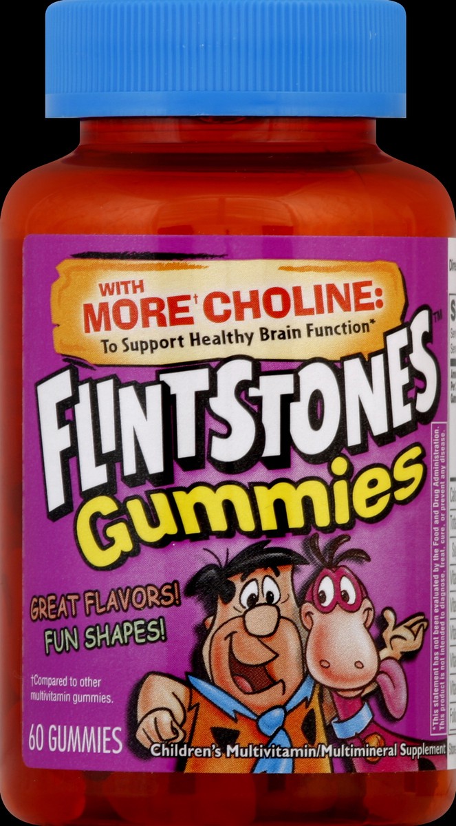 slide 2 of 3, Flintstones Multivitamin/Multimineral, Children's, Flintstones Gummies, 60 ct