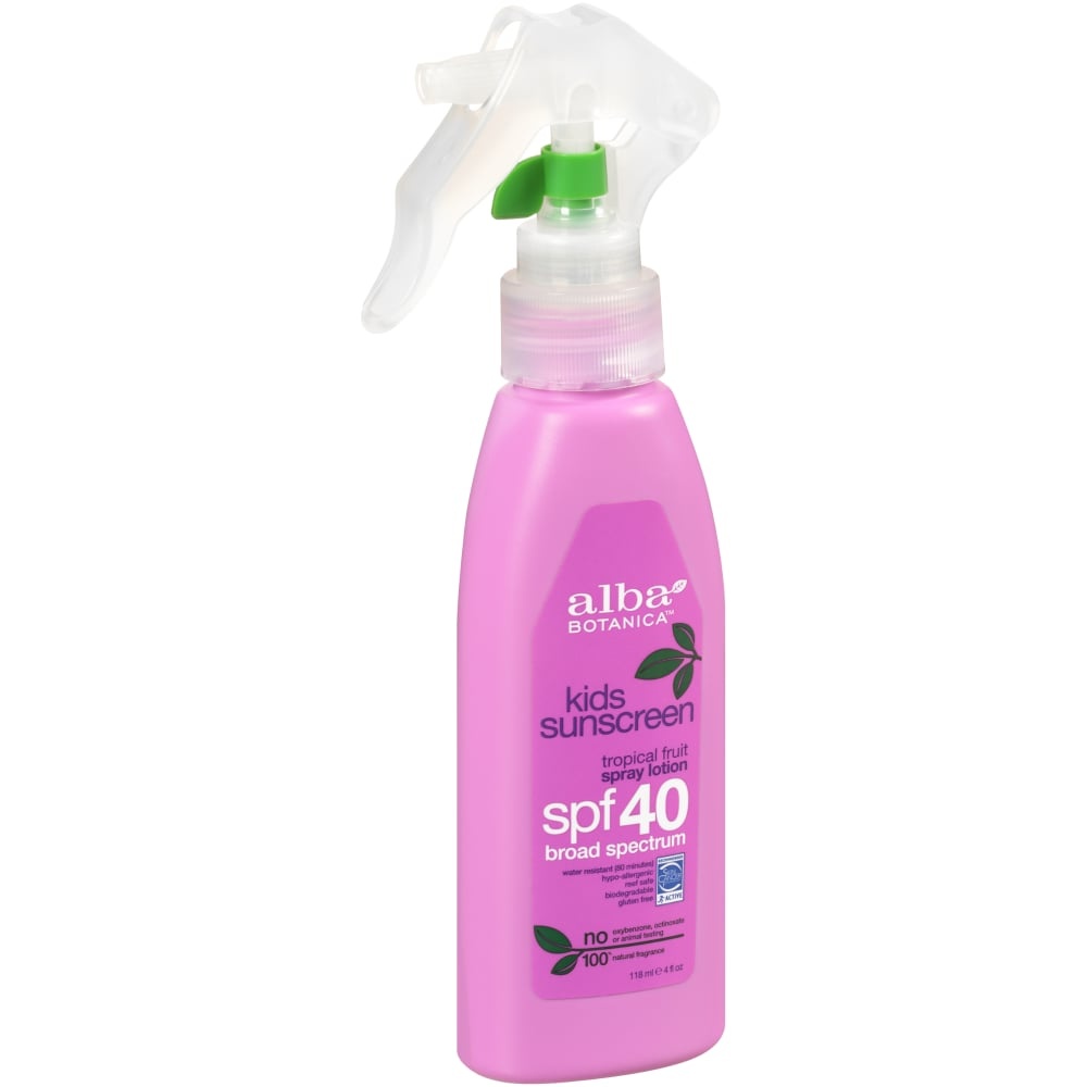slide 1 of 1, Alba Botanica Very Emollient Kids Sunscreen Spray, 4 fl oz