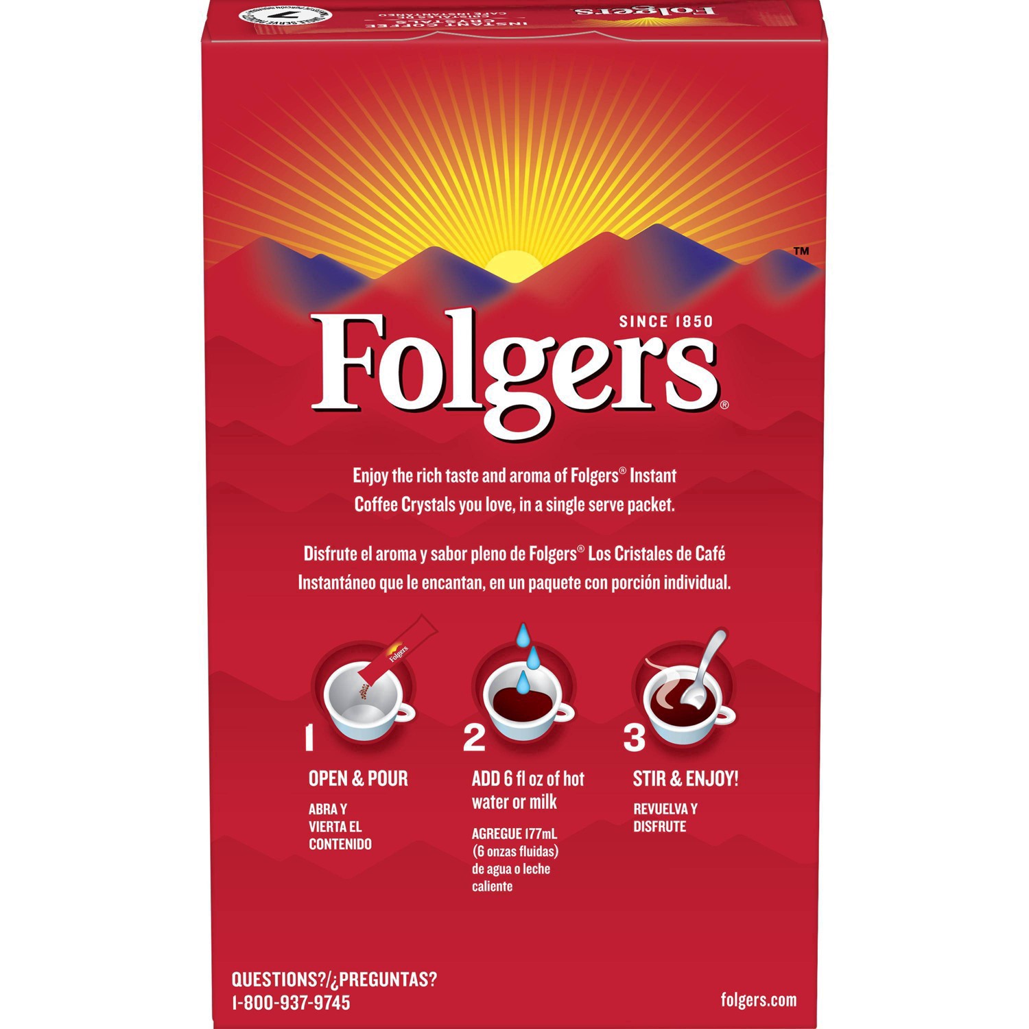 slide 17 of 31, Folgers Classic Roast Instant Coffee, Single Serve Packets, 7 ct