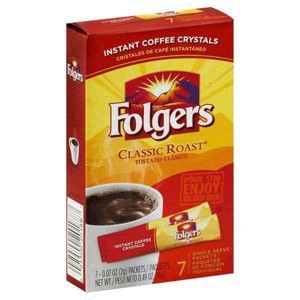 slide 2 of 31, Folgers Classic Roast Instant Coffee, Single Serve Packets, 7 ct