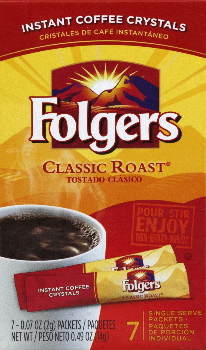 Folgers Classic Roast Singles Instant Coffee - Shop Coffee at H-E-B