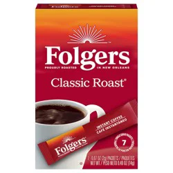 Folgers Classic Roast Instant Coffee, Single Serve Packets