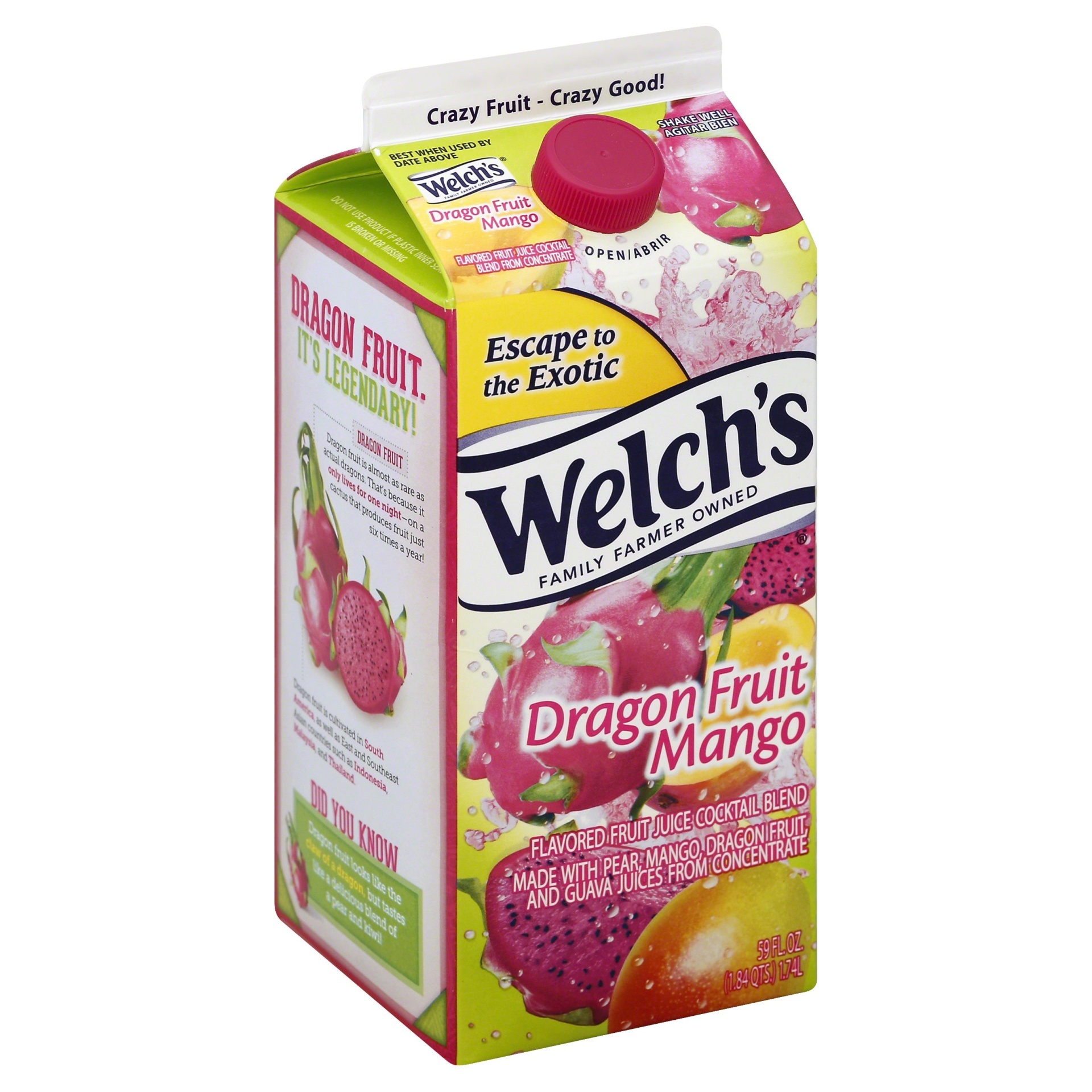 Welch's Dragon Fruit Mango Flavored Fruit Juice Cocktail Blend 59 fl oz