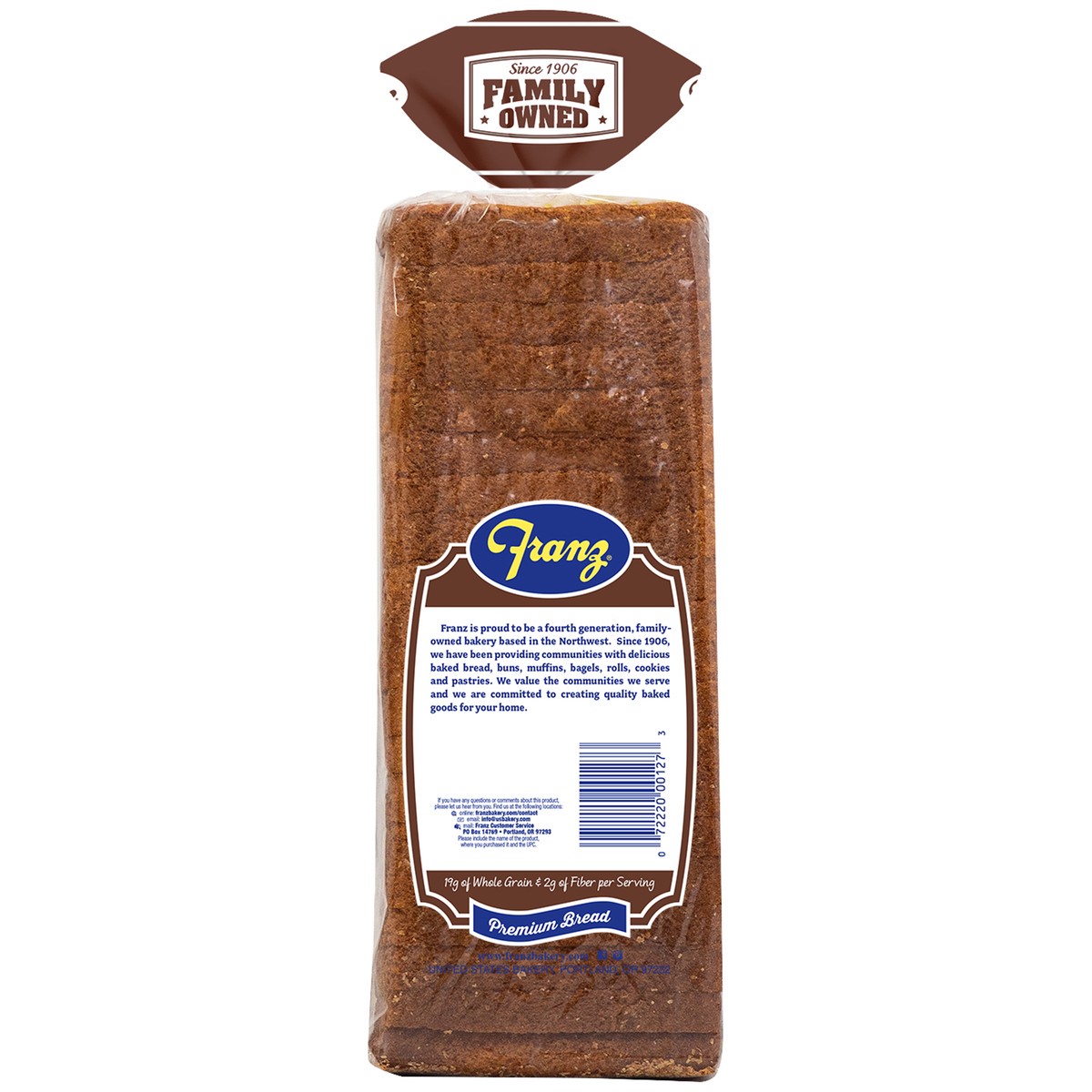 slide 8 of 8, Franz 100% Whole Wheat Sandwich Bread, 24 oz