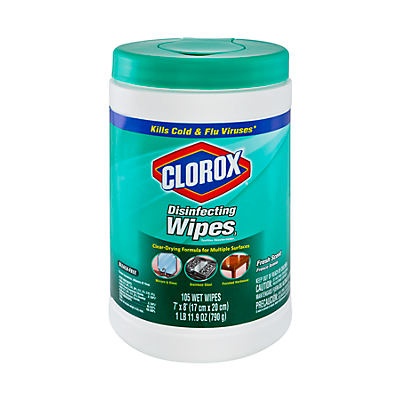slide 1 of 1, Clorox Fresh Scent Disinfecting Wipes, 105 ct