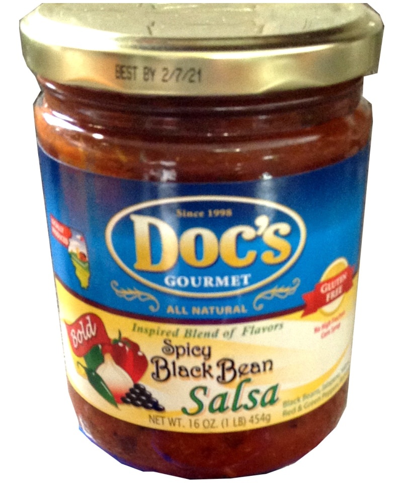 slide 1 of 1, Doc's Gourmet Spicy Black Bean Salsa, 16 oz