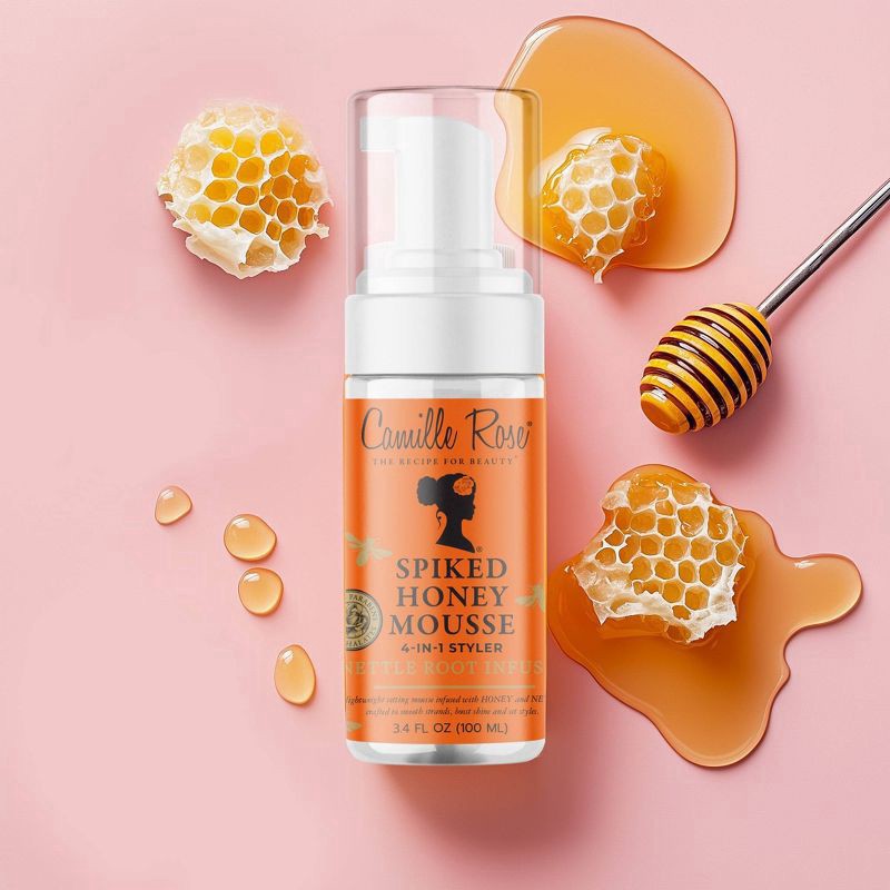 slide 4 of 4, Camille Rose 4-In-1 Styler Spiked Honey Mousse 3.4 fl oz, 3.4 oz