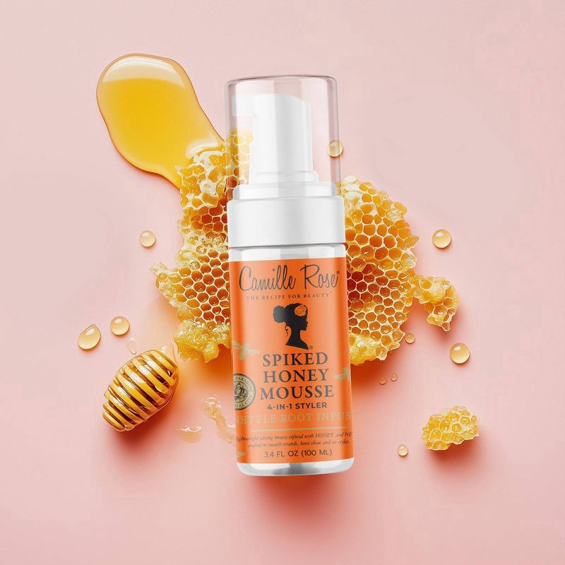 slide 3 of 4, Camille Rose 4-In-1 Styler Spiked Honey Mousse 3.4 fl oz, 3.4 oz