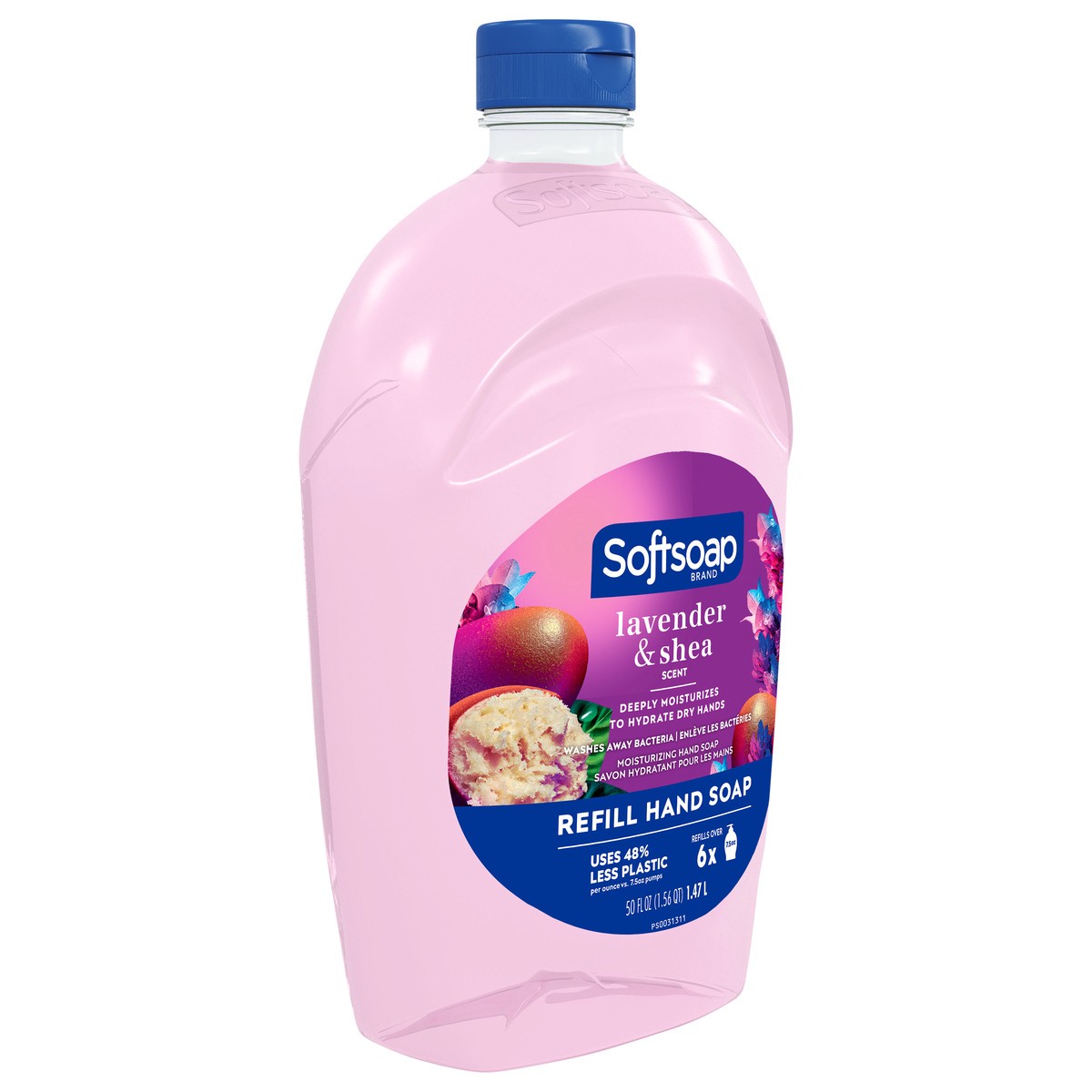 slide 2 of 8, Softsoap Deeply Moisturizing Liquid Hand Soap Refill, Lavender & Shea Butter - 50 Fluid Ounce, 1.47 fl oz