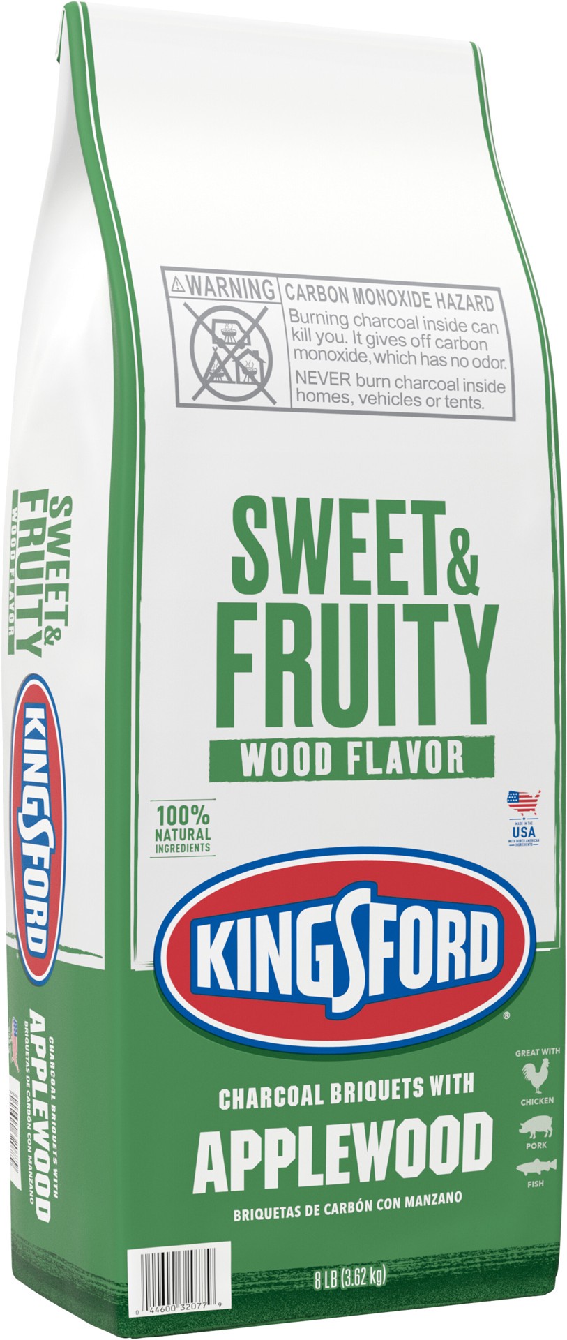 slide 5 of 5, Kingsford Charcoal Briquettes with Applewood, BBQ Charcoal for Grilling, 8 Pounds, 8 lb