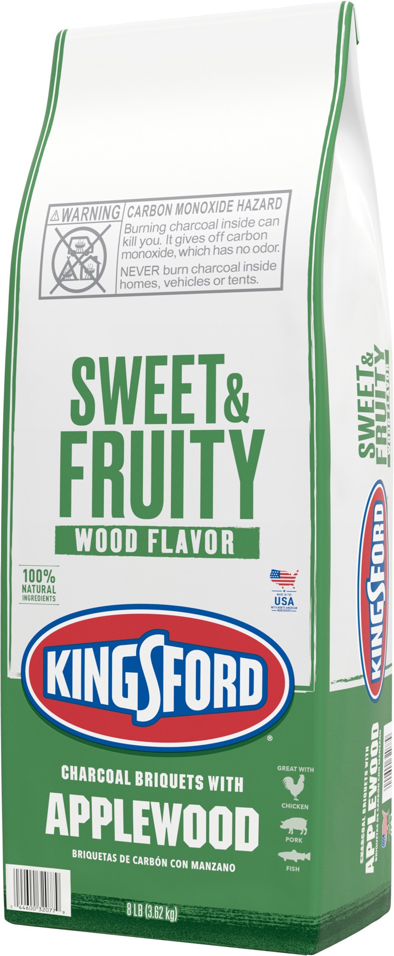 slide 3 of 5, Kingsford Charcoal Briquettes with Applewood, BBQ Charcoal for Grilling, 8 Pounds, 8 lb