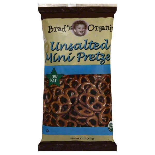 slide 1 of 5, Brad's Organic Unsalted Mini Pretzels, 8 oz